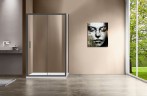 Душевой уголок Vincea Garda 140x80 VSR-1G8014CLGM профиль Вороненая сталь стекло прозрачное
