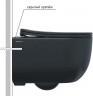 Унитаз Berges Ventas Black Rimless 082136 подвесной Черный с сиденьем Микролифт