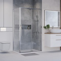 Душевой уголок Niagara Nova 110х80 NG-64-11A-A80-34 профиль Хром стекло прозрачное