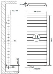 Биметаллический секционный радиатор отопления Royal Thermo PianoForte Tower Silver Satin 500 / 18 секций
