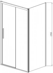 Душевой уголок Vincea Soft 140x90 VSR-3SO9014CLB профиль Черный стекло прозрачное