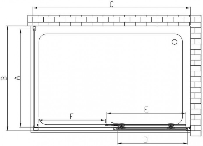 Душевой уголок Vincea Soft 140x90 VSR-3SO9014CLB профиль Черный стекло прозрачное