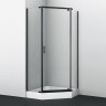 Душевой уголок WasserKRAFT Wiese 90x90 84P11 профиль Черный матовый стекло прозрачное