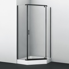 Душевой уголок WasserKRAFT Wiese 90x90 84P11 профиль Черный матовый стекло прозрачное