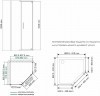 Душевой уголок WasserKRAFT Wiese 90x90 84P11 профиль Черный матовый стекло прозрачное
