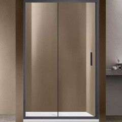 Душевая дверь Vincea Garda 110 VDS-1G110CLGM профиль Вороненая сталь стекло прозрачное