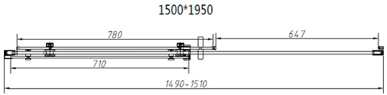Душевой уголок Vincea Como-N 150x80 VSR-4CN8015CL профиль Хром стекло прозрачное