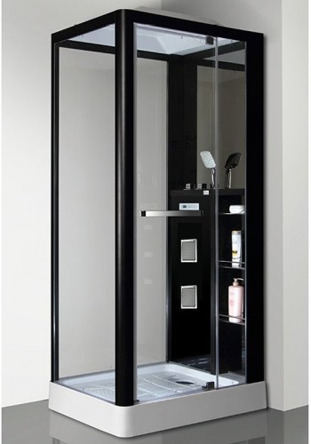 Душевая кабина Grossman GR-223 110x90 профиль Черный стекло прозрачное