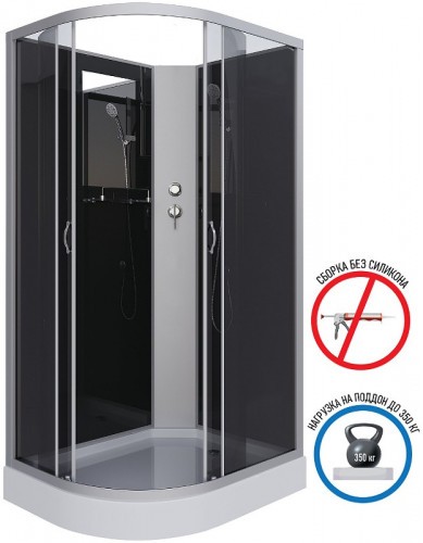 Душевая кабина Niagara Classic 120х80 R NG-3512-14RBK без гидромассажа
