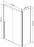 Душевой уголок Vincea Lugano 140х90 VSR-1L9014CLB-1 профиль Черный стекло прозрачное