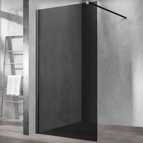 Душевая перегородка Vincea Walk-In 100 VSW-1H100CGB профиль Черный матовый стекло тонированное