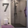 Душевой уголок WasserKRAFT Elbe 80x90 74P28 профиль Черный стекло прозрачное