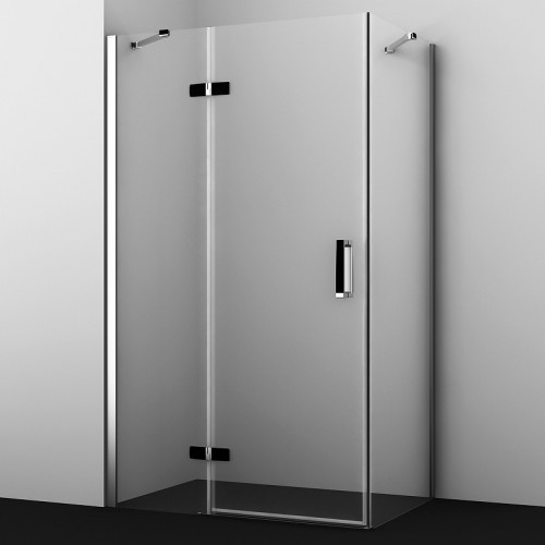 Душевой уголок WasserKRAFT Aller 120х80 L 10H06LBLACK профиль Хром стекло прозрачное