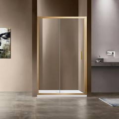 Душевая дверь Vincea Garda 115 VDS-1G115CLG профиль Брашированное золото стекло прозрачное