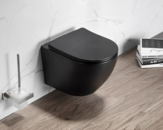 Унитаз Ceruttispa Sella Aria MB CT9160 подвесной Черный матовый с сиденьем Микролифт