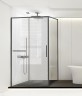 Душевой уголок Vincea Slim Soft 130x90 VSR-1SS9013CLGM профиль Вороненая сталь стекло прозрачное