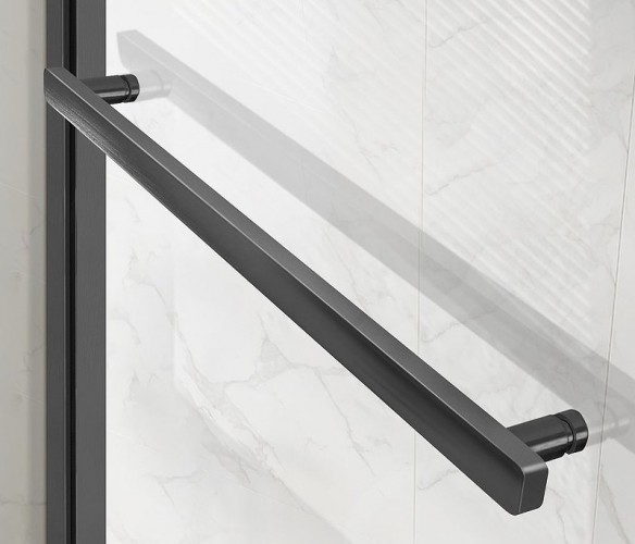 Душевой уголок Vincea Slim Soft 130x90 VSR-1SS9013CLGM профиль Вороненая сталь стекло прозрачное