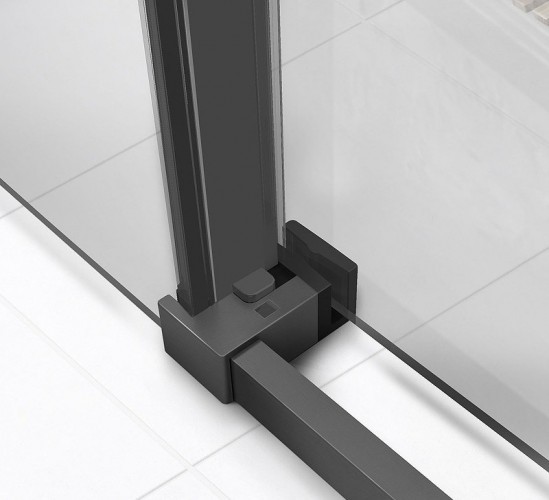 Душевой уголок Vincea Slim Soft 130x90 VSR-1SS9013CLGM профиль Вороненая сталь стекло прозрачное