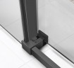 Душевой уголок Vincea Slim Soft 130x90 VSR-1SS9013CLGM профиль Вороненая сталь стекло прозрачное
