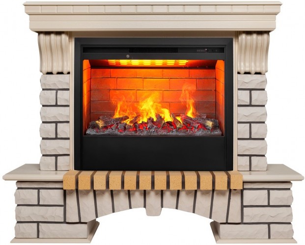 Электрокамин RealFlame Country 26 WT с очагом 3D Helios 26