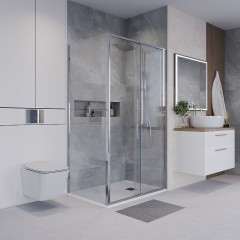 Душевой уголок Niagara Nova 120х100 NG-64-12A-A100-34 профиль Хром стекло прозрачное
