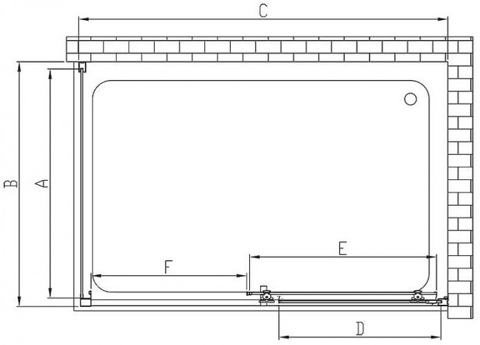 Душевой уголок Vincea Alpha 140x80 VSR-3AL8014CLG профиль Брашированное золото стекло прозрачное
