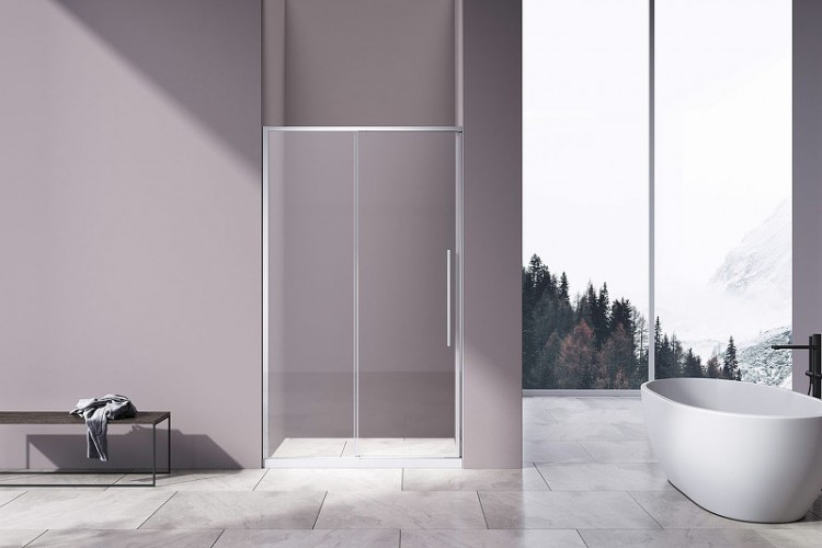 Душевая дверь Vincea Slim-N 110 VDS-4SN110CL профиль Хром стекло прозрачное