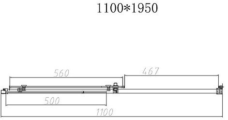 Душевая дверь Vincea Slim-N 110 VDS-4SN110CL профиль Хром стекло прозрачное