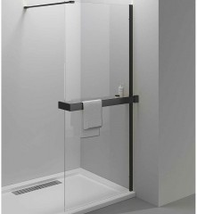 Душевая перегородка Vincea Walk-In HR 90 VSW-4HR900CLB профиль Черный матовый стекло прозрачное