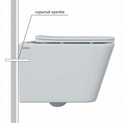 Комплект унитаза Berges Floe S Rimless с инсталляцией Atom Line 043366 с сиденьем Микролифт и Черной SoftTouch Хром глянцевый клавишей смыва