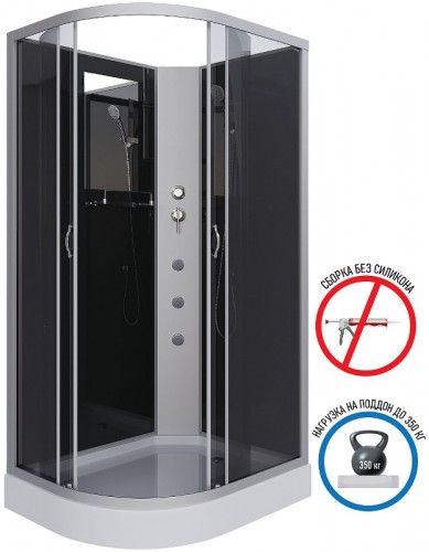 Душевая кабина Niagara Classic 120х80 R NG-3512-14RBKG с гидромассажем