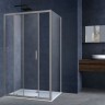 Душевой уголок Vincea Alpha 110x90 VSR-3AL9011CLGM профиль Вороненая сталь стекло прозрачное