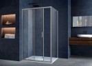 Душевой уголок Vincea Alpha 110x90 VSR-3AL9011CLGM профиль Вороненая сталь стекло прозрачное
