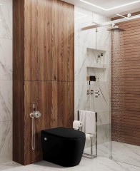 Унитаз Ceruttispa Sella Pulse MB CT10199 приставной с импульсным смывом Черный матовый с сиденьем Микролифт