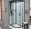 Душевая кабина Frank F411L Black без крыши Размер:110*80*215 см
