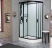 Душевая кабина Frank F411L Black без крыши Размер:110*80*215 см