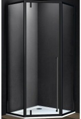 Душевой уголок Vincea Penta 100х100 VSP-3P100CLB профиль Черный стекло прозрачное