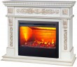 Электрокамин RealFlame Estella 25,5/26 WT белый дуб с золотой патиной с очагом 3D Helios 26