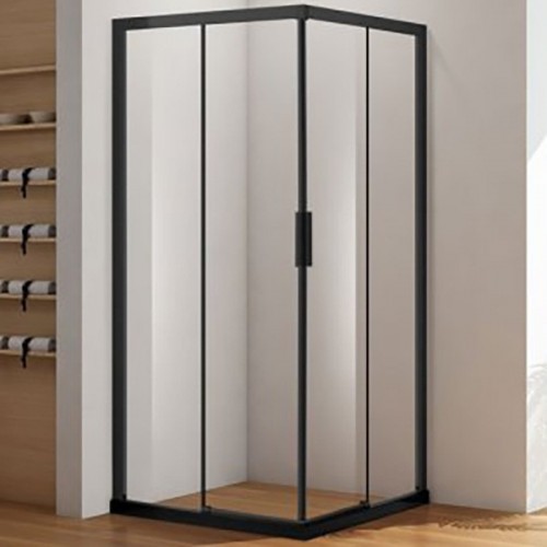 Душевой уголок Aquanet Pleasure AE60-S-100x100U-BT 100x100 профиль Черный стекло прозрачное