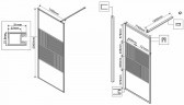 Душевая перегородка Vincea Walk-In 120 VSW-1HC120CFB профиль Черный матовый стекло прозрачное/рифленое