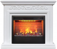 Электрокамин RealFlame Leticia 26 WT белый с очагом 3D Helios 26
