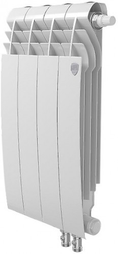 Биметаллический секционный радиатор отопления Royal Thermo Biliner 500 / Bianco Traffico / 4 секции нижнее правое подключение