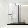 Душевой уголок Vincea Slim Soft 150x90 VSR-1SS9015CLGM профиль Вороненая сталь стекло прозрачное