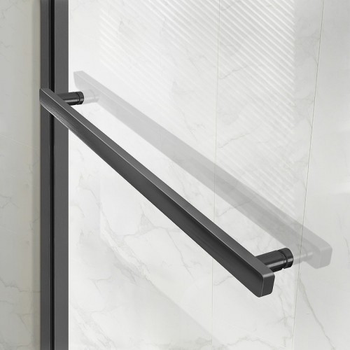 Душевой уголок Vincea Slim Soft 150x90 VSR-1SS9015CLGM профиль Вороненая сталь стекло прозрачное