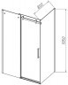 Душевой уголок Vincea Como-N 160x80 VSR-4CN8016CLB профиль Черный стекло прозрачное