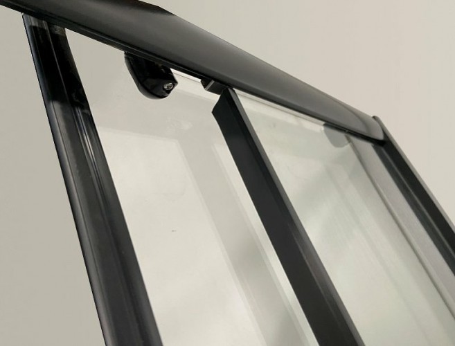 Душевой уголок Niagara Eco 100х80 NG-018-14Q BLACK профиль Черный стекло прозрачное с рисунком