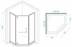 Душевой уголок RGW Hotel HO-084B 100х100 350608400-24 профиль Черный стекло матовое-сатинат