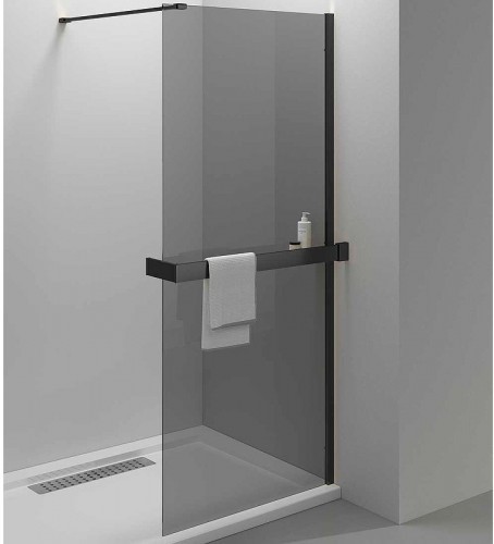 Душевая перегородка Vincea Walk-In HR 90 VSW-4HR900CGB профиль Черный матовый стекло тонированное