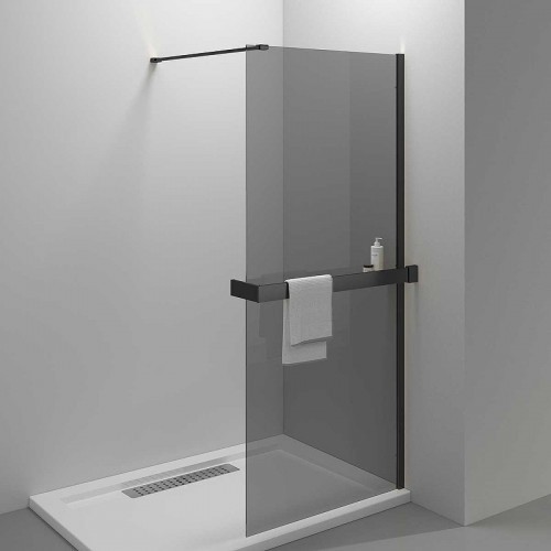 Душевая перегородка Vincea Walk-In HR 90 VSW-4HR900CGB профиль Черный матовый стекло тонированное