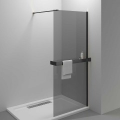 Душевая перегородка Vincea Walk-In HR 90 VSW-4HR900CGB профиль Черный матовый стекло тонированное